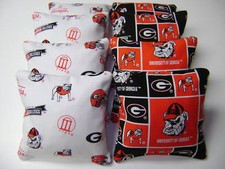 8 CORNHOLE BEAN BAGS GEORGIA BULLDOGS WHITE OUT BAG TOSS GAME REGULATION