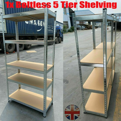 Heavy Duty 5 Tier Metal 180CM Shelves Shelving Racking Storage Boltless Shelf - Picture 6 of 11