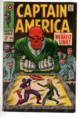 CAPTAIN AMERICA #103 (1968) - GRADE 5.0 - SHARON CARTER NAME REVEALED RED SKULL