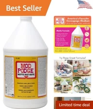 Clear Matte Waterbase Sealer, Glue & Finish - 128 oz - Multi-Purpose & Quick-...