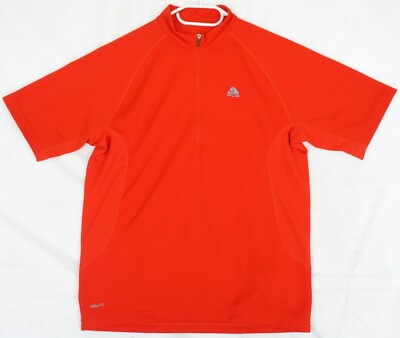 Nike ACG Fit Dry Red 1/3 Zip Base Layer Stretchy T-Shirt Men's M