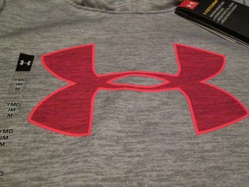 NEW Girls UNDER ARMOUR COLDGEAR STORM Gray Big UA Logo YMD 10-12 FREE SHIP - Foto 3 di 8
