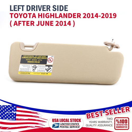 Left Driver Side Sun Visor W/ Vanity Light Suitable For 14-19 Toyota - View #3