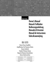 Manuale di istruzioni Operating Instructions per Rotel RB-1070 