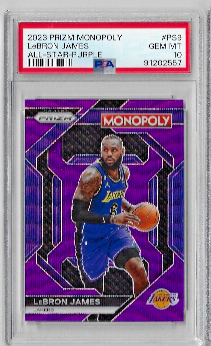 2023 Panini Prizm Monopoly Lebron James All-Star Purple PSA