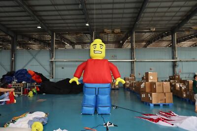 10FT Oxford Portable Inflatable Lego Man Standing Bricks-Minifig For Advertising