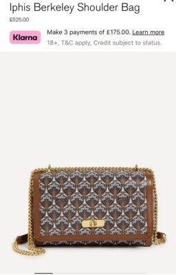 liberty london new season brown Iphis Berkeley Shoulder Bag RRP £525  UK