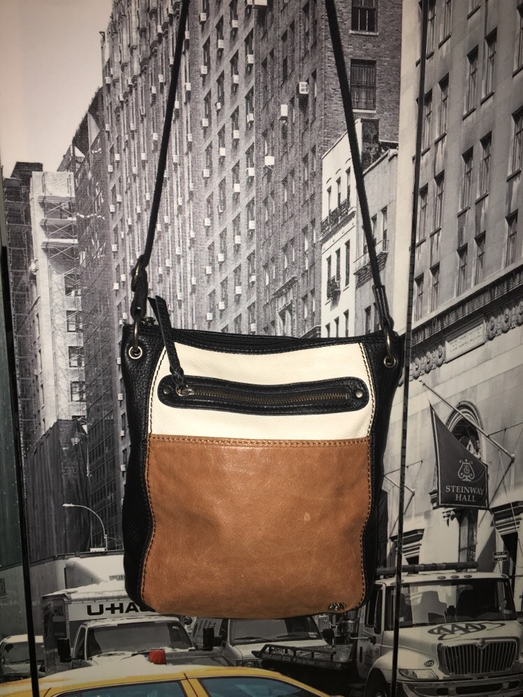 The Sak Laurel Crossbody Stone multi Pebbled Leather Messenger Bag eBay