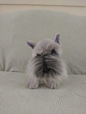 The Schnauzer Puppy Dog Plush 11" Gray Stuffed Animal 4383 Russ Berrie