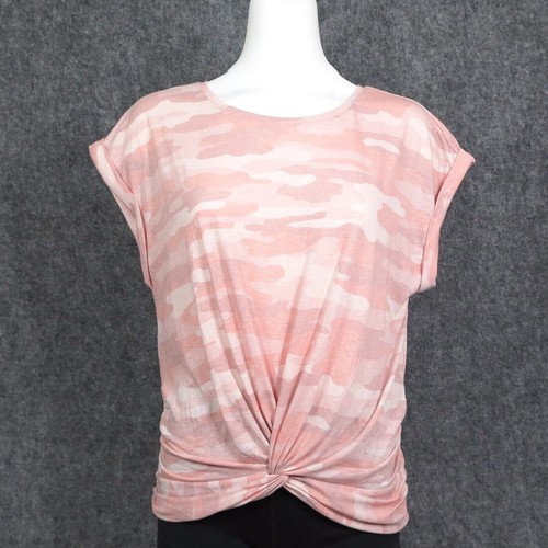 Medium Womens Cap-Sleeve Pink Camo 