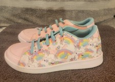 BeeHappy-Girls' Unicorn design multicolored sneakers size 5.5