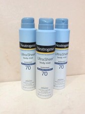 NEUTROGENA ULTRA BODY MIST SUNSCREEN SPF 70 5 OZ LOT OF 3