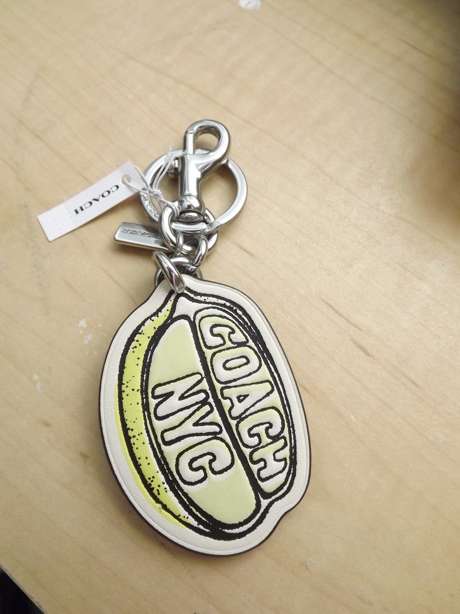 COACH CAO55 LEMON SNAP VALET KEY FOB RING BAG CHARM NEW NWT | eBay