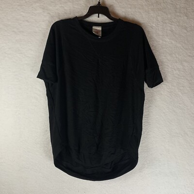 Freeloader Women Black Short Sleeve T-Shirt Oversized XS 5409