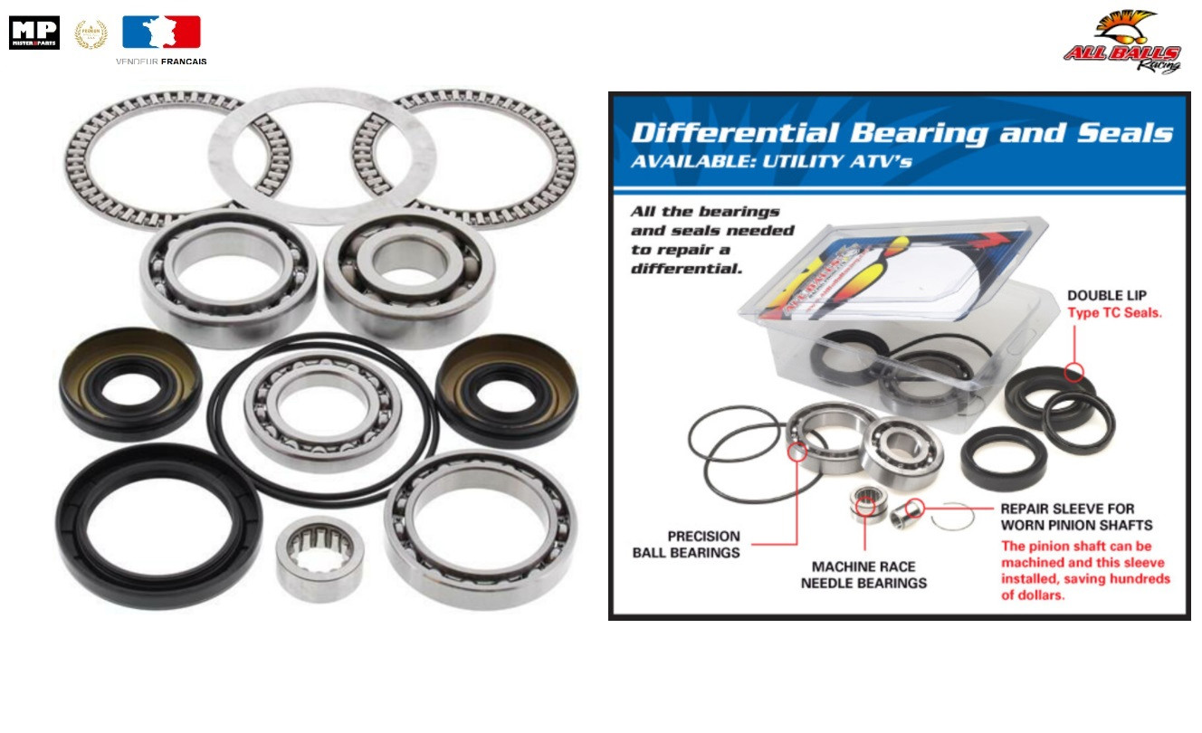 Kit roulements de différentiel avant renforcé 25-2094 pour Kawasaki KRF 750
