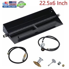 22.5"x6" Rectangle Drop-in Fire Pit Pan Burner Kit Natural Gas/Propane Fire Pit