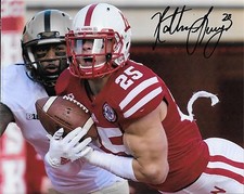 EAGLES NATHAN NATE GERRY HAND SIGNED NEBRASKA CORNHUSKERS 8X10 PHOTO W/COA