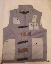 THE HIDEOUT x YK Osiris Men's LARGE YK Tech Utility GRAY Puffer Vest