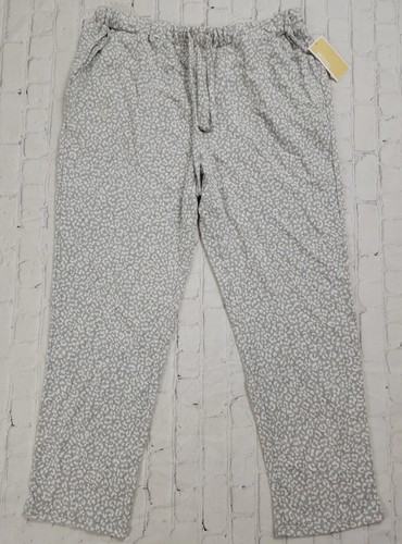 Pantalones de chándal Michael Kors $98 para mujer 0X 2X 3X Cheetah Jacquard salón gris - Imagen 5 de 11