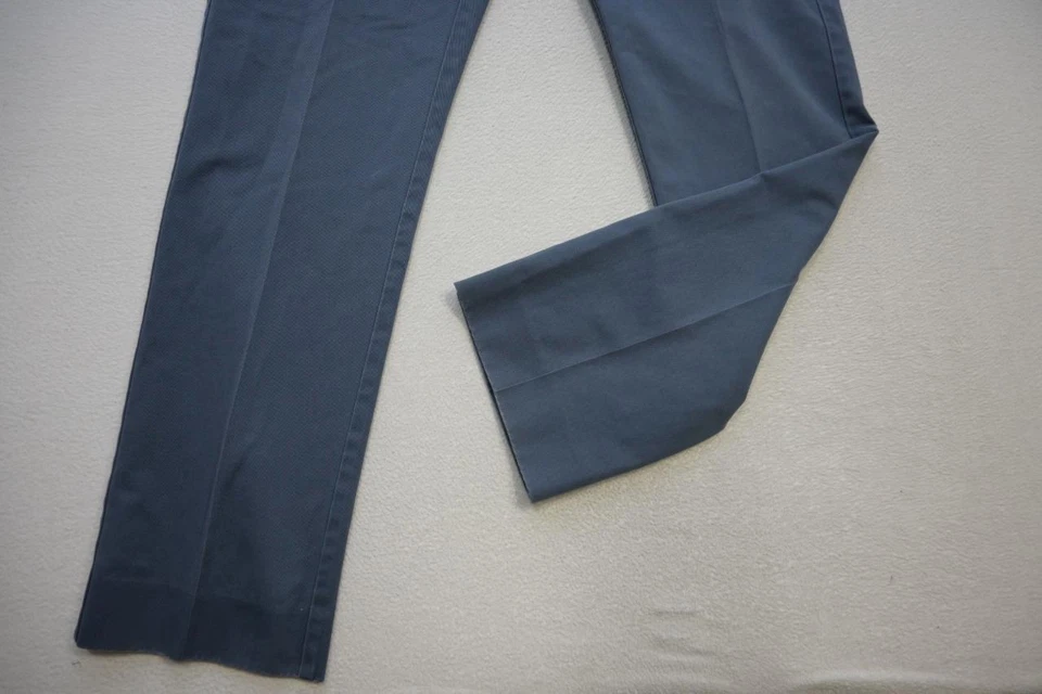 Charles Tyrwhitt 卡其色裤子直筒蓝色斜纹布平底男式尺寸 34 x 31 — 第 2/4 张图片