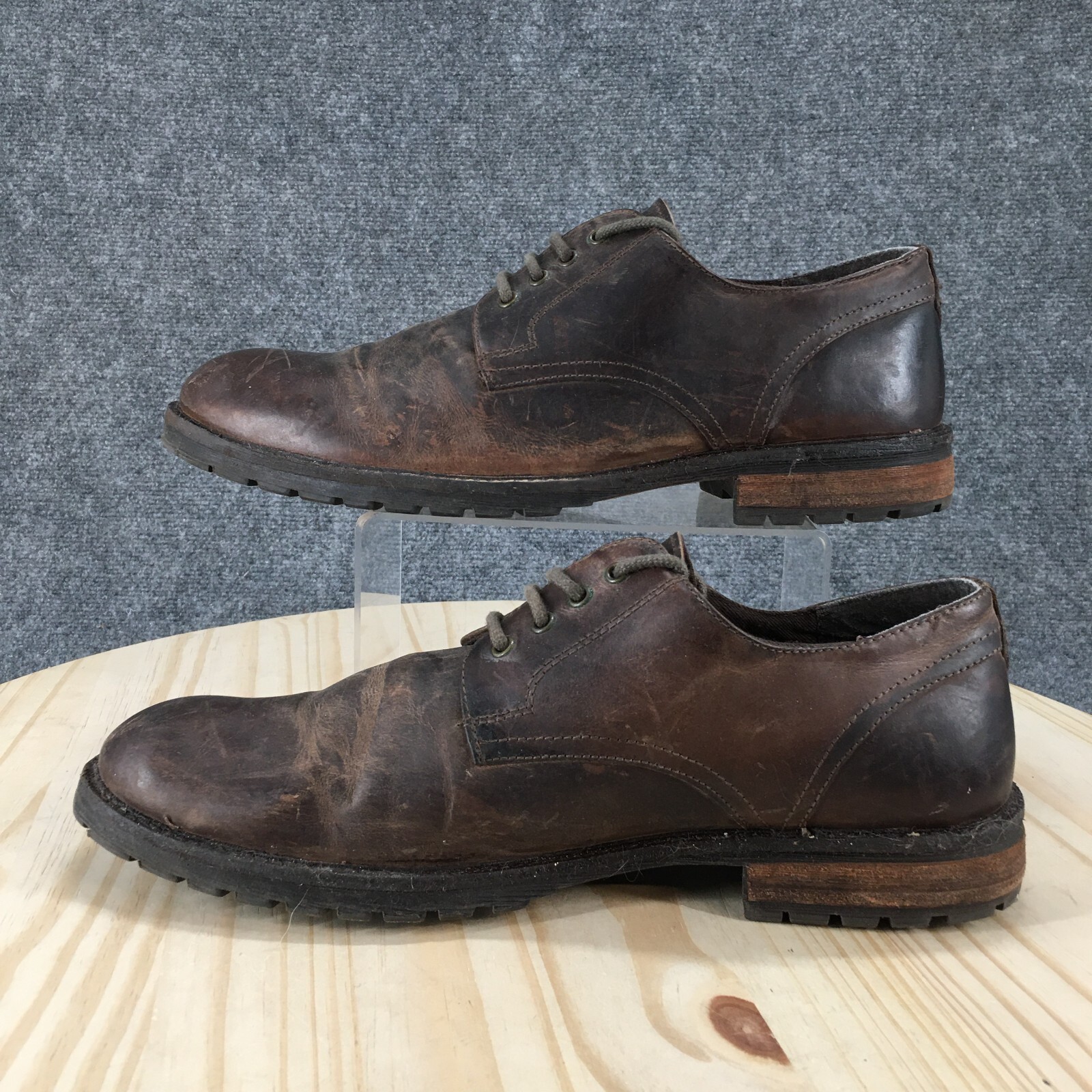 SAOLA Scarpe eleganti Jeffrey Tyler uomo 12 Oxford marroni stringate punta tonda casual comode