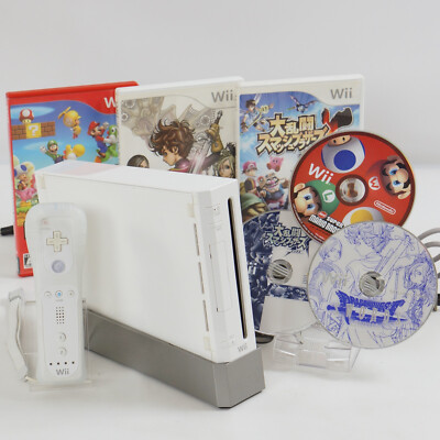 【中古品　動作確認済】Nintendo Wii RVL-001-WD　ホワイト 任天堂 wii 本体 ホワイト セット Nintendo RVL-001 - メルカリ