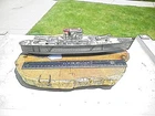 Vintage 1940s Marx U.S.S. Washington Battleship Tinplate Friction Toy 14.5" MINT
