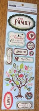 Recollections Our Family Ancestry History Together Love Grow Scrapbook Stickers