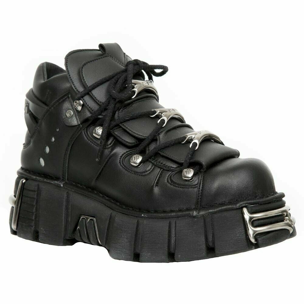 北*忍様 New rock black boots Amazon.com | New Rock Women's 727-S1 Metallic Black Leather