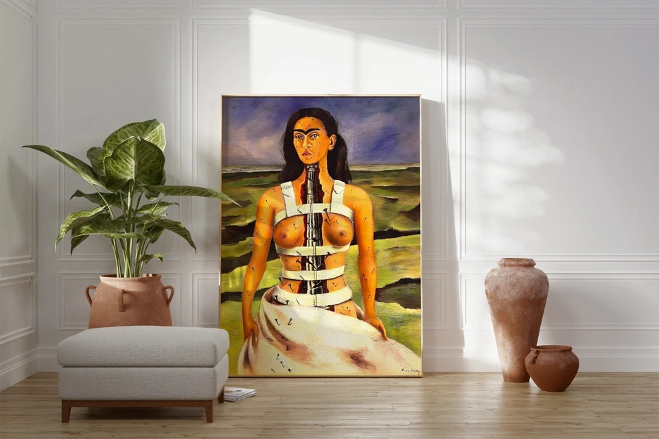 Impresión de la columna rota de Frida Kahlo, póster de arte abstracto, arte de galería surrealismo Foto 4 de 4