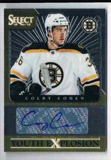 2013-14 SELECT YOUTH EXPLOSION COLBY COHEN ROOKIE AUTO BOSTON BRUINS #YE-CO