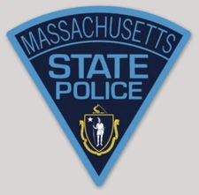 3 Inch Non-Reflective Full Blue Massachusetts State Police Logo Sticker Decal