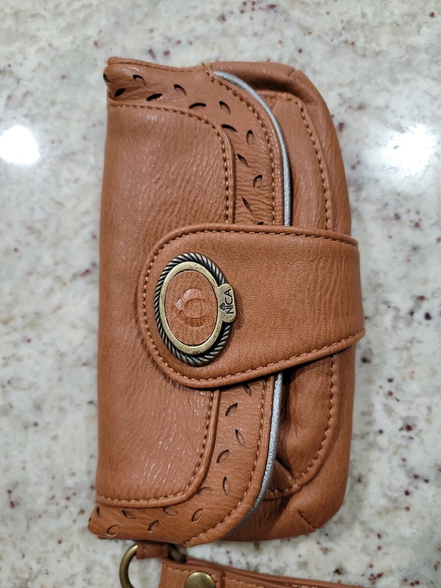 NICA Brown Ample Wallet Wristlet Excellent Condition!