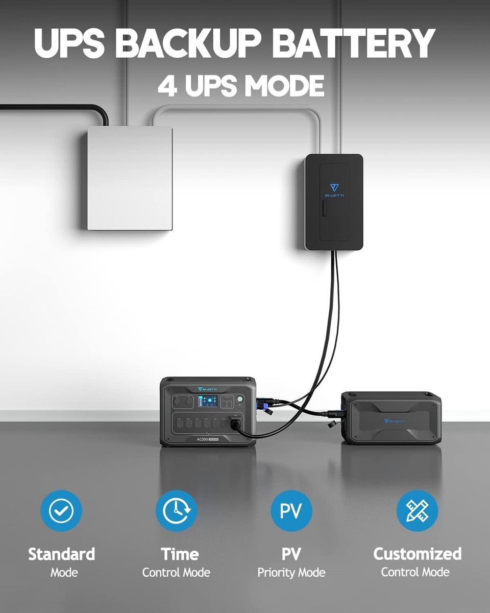 Bluetti AC300 B300 3000W 3072Wh Generator Solar Power Bluetti AC300 B300 3000W 3072Wh Generator Solar Power