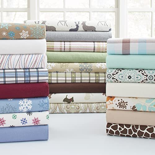 Flannel 170 GSM Sheet Set Twin XL Winter Dogs - Picture 3 of 12