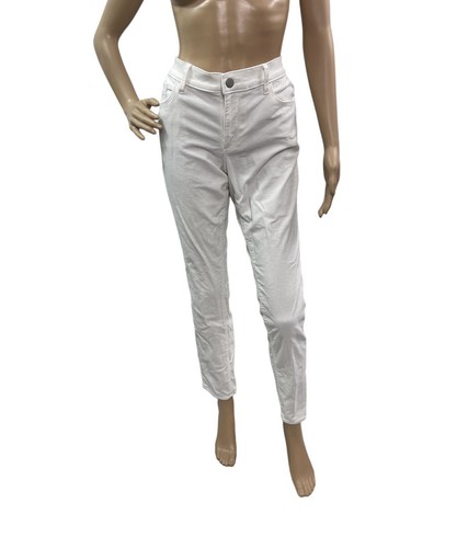 Ann Taylor LOFT Women’s Size 8 Solid White Modern Skinny Cordruy Pants