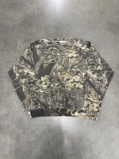 2000s Camo Real tree Mossy Oak Green Sweatshirt USA X-LARGE Vintage Pullover