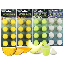 Nectar Pods Variety 4 Pack - Calcium-Fortified Jelly Fruit Treat - Sugar Gl...
