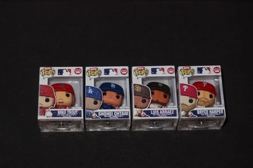 Funko Bitty Pop! MLB Baseball Vinyl Figures Mike Trout Shohei Ohtani Set of 4