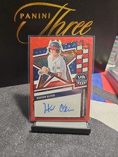 2026 Panini Stars & Stripes Prizm Hudson Oliver Auto Red Disco Prizm 17/25