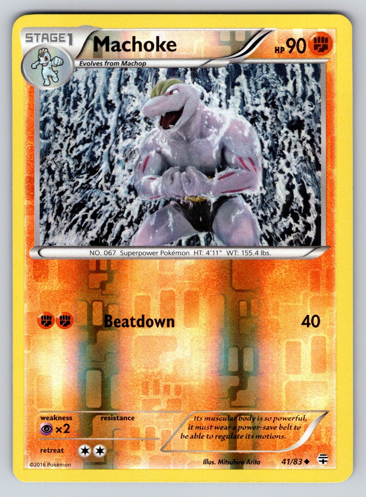 Machoke 41/83 Generations Reverse Holo Pokemon TCG Uncommon LP