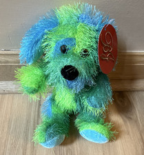 Ganz Webkinz Blue/Green Dog Plush Stuffed Animal w/ Tags 2000 Small H1350