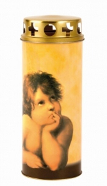 Grave candle angel grave light eco-light 16 cm, cemetery grave candle, new