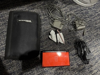 Nintendo DS Lite Handheld System - Red/Black w/ Chargers & Case