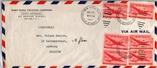 GOLDPATH: US AIRMAIL 1946 NEW YORK,NY.PAIRS,TRADING CO.BELGIUM. CV901_P09