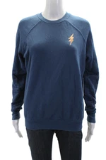 Spiritual Gangster Womens Cotton Crew Neck Pullover Sweatshirt Top Blue Size XS