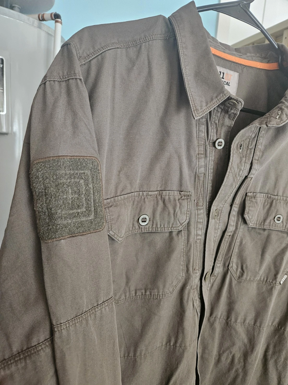 5.11 Tactical Frontier Shirt Jacket Men's XL Green Button Pockets 72497 image 3