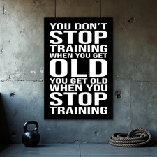 Motivational Gym Quote Poster - Inspirational Fitness Wall Poster