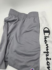 Boys Champion Shorts Size 10/12 Athletic Wear Light Grey And White