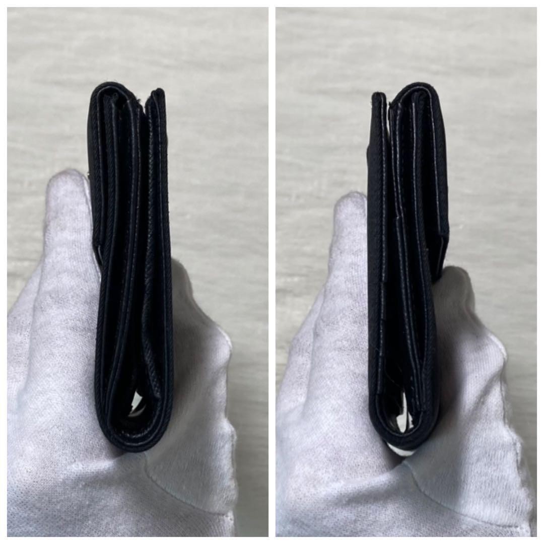 PRADA two fold nylon leather triangular frame bla… - image 9